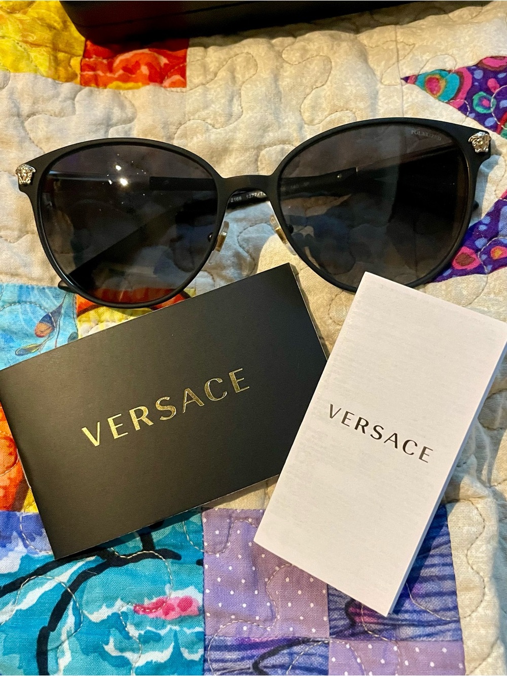 Versace Black Cat-Eye Sunglasses with Dark Gradient Lenses - Picture 4 of 8